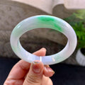 细糯种白底青平安镯（56.8mm）（yc273605）