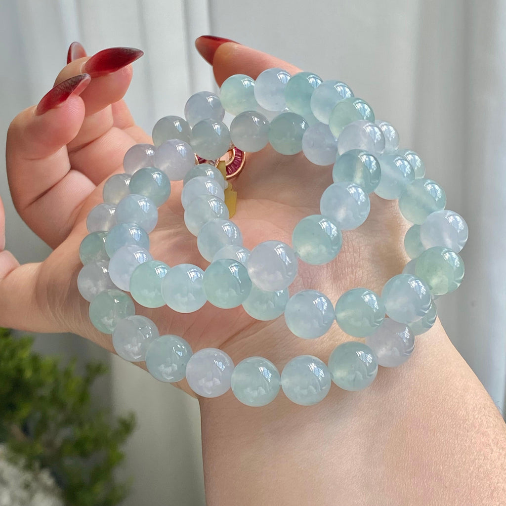 冰种双彩珠链（60颗）（yc213892）