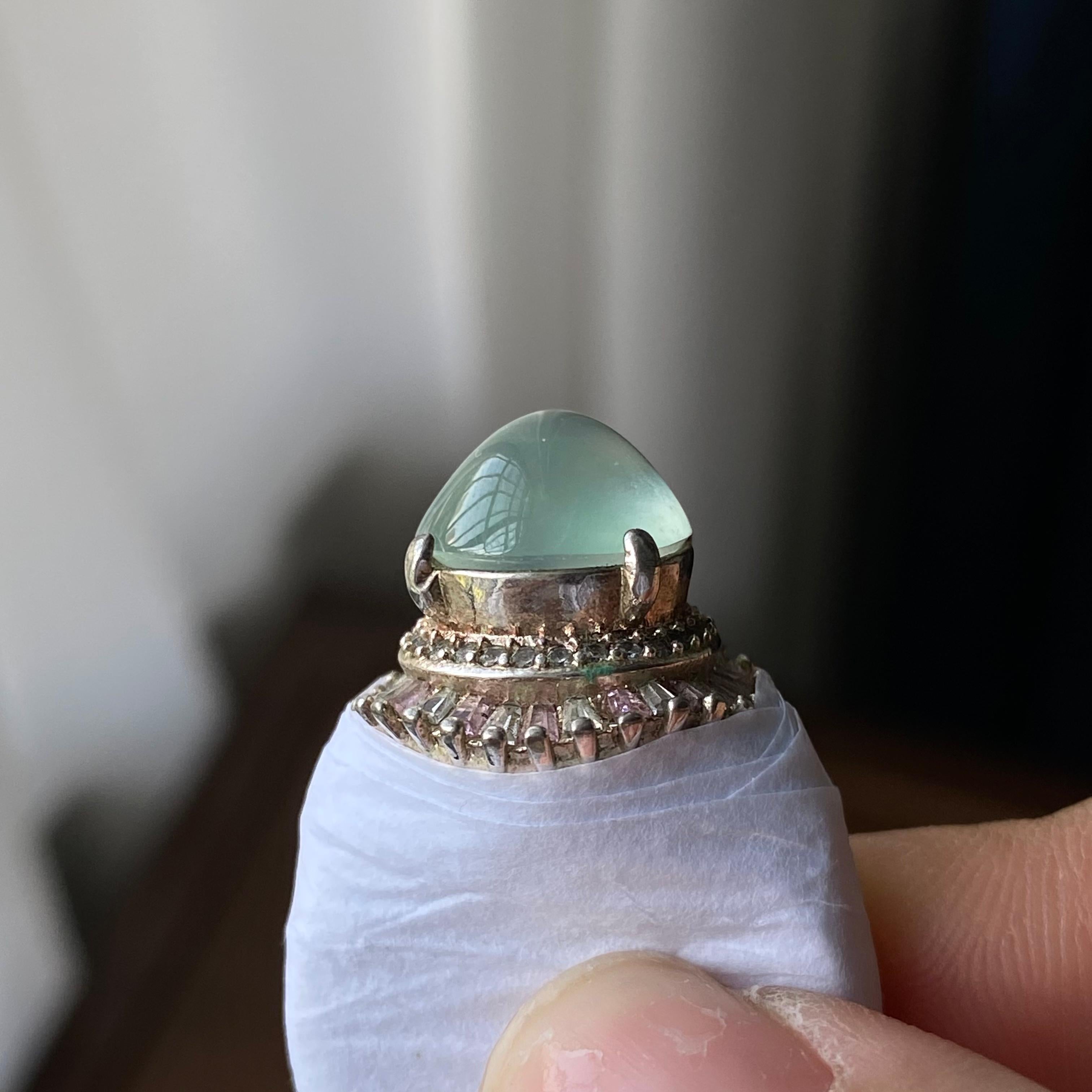 高冰种晴底蛋面裸石（yc303867）