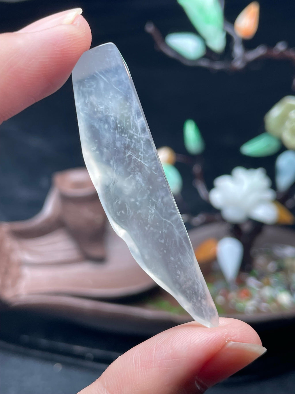 高冰雪花棉随形片料（yc529894）