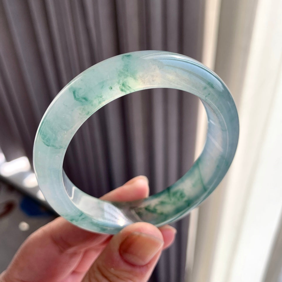 冰飘花平安镯（53.7mm）（yc057043）