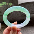 糯冰种飘绿平安镯（58mm）（yc113938）