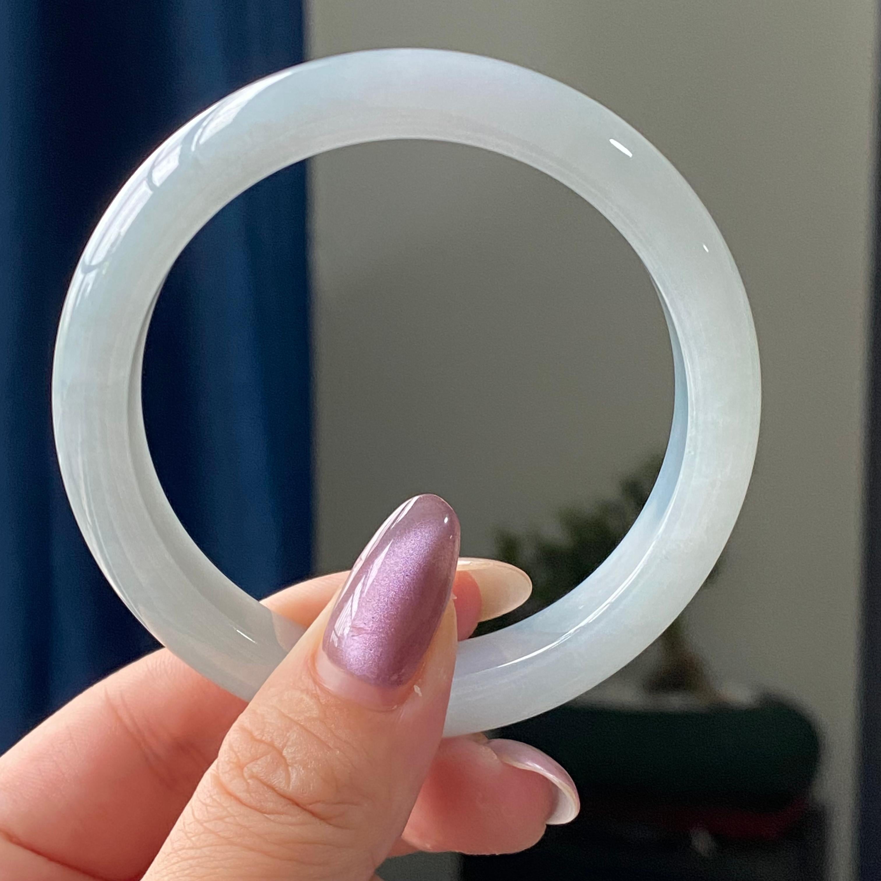 细糯种蓝底平安镯手镯（57圈）（yc196175）