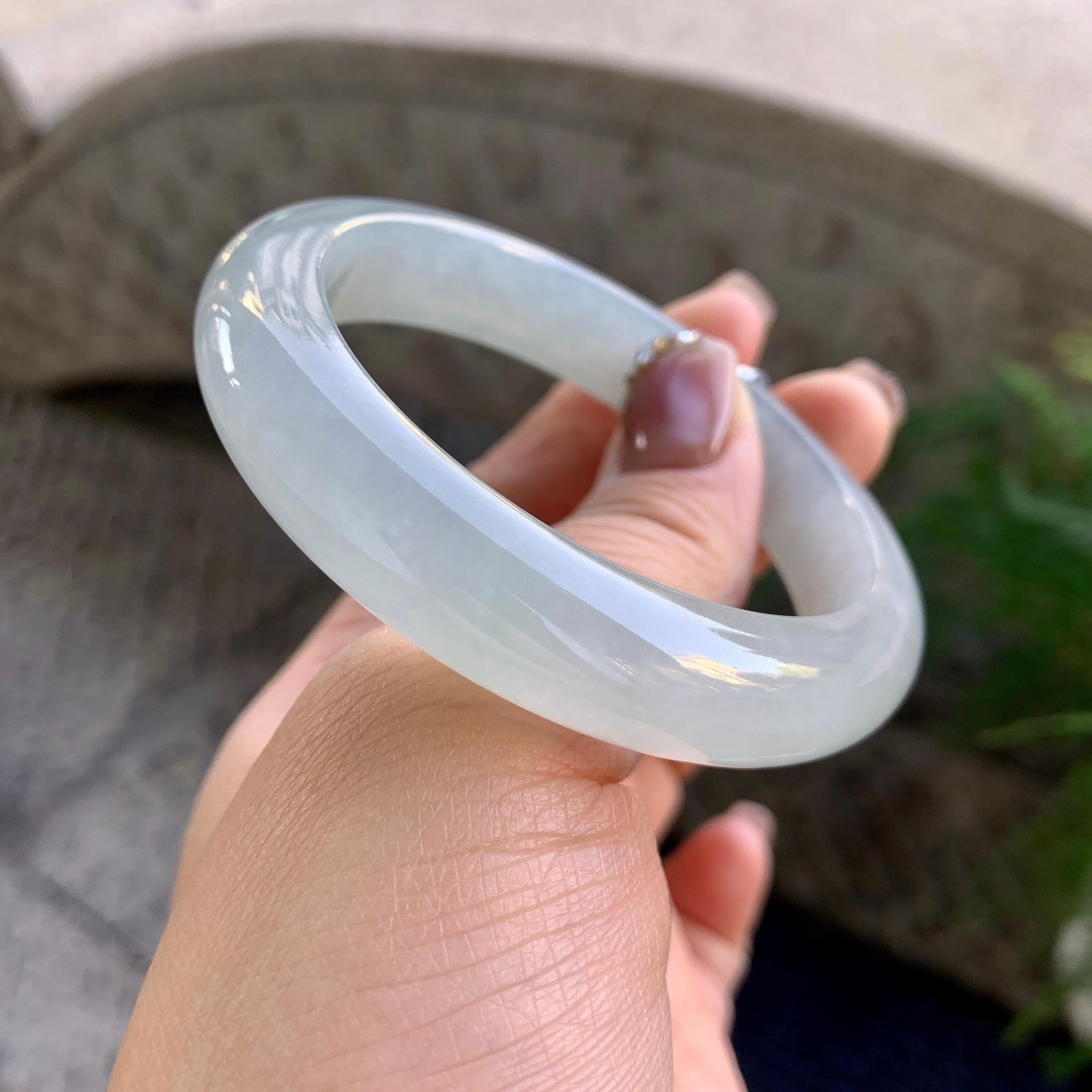 糯冰种无色平安镯（54.6mm）（yc276220）