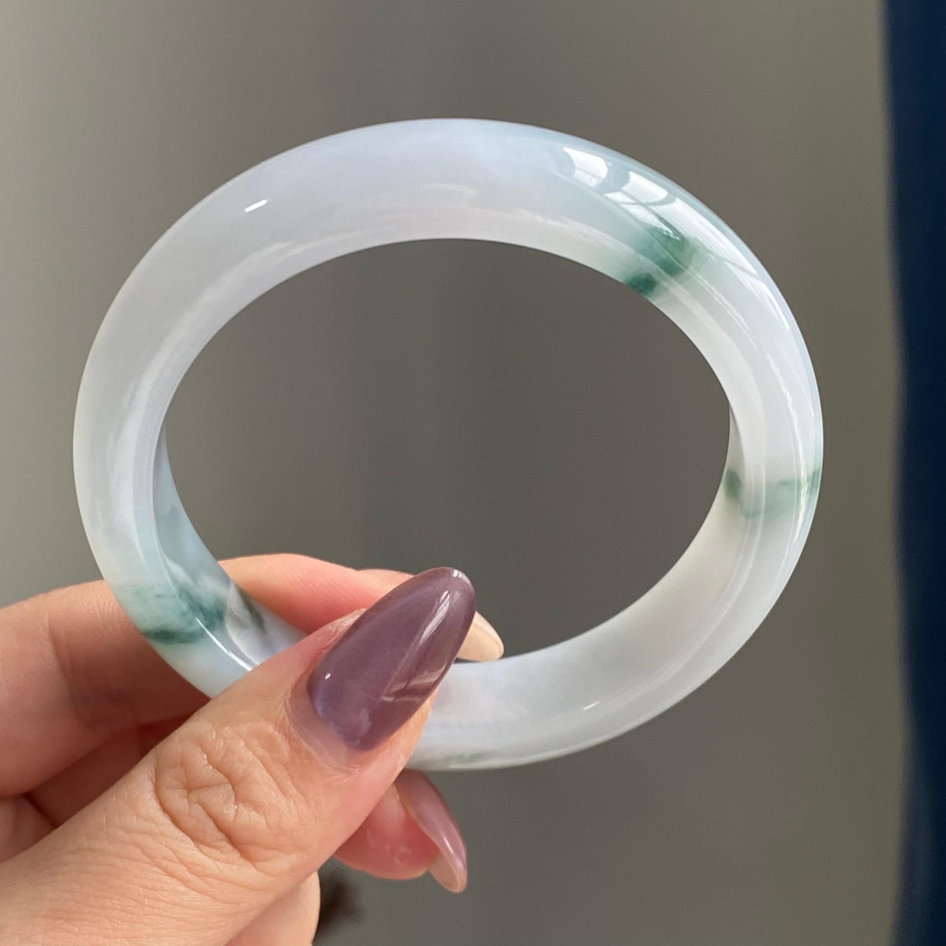 细糯种飘花平安镯手镯（56圈）（yc196860）