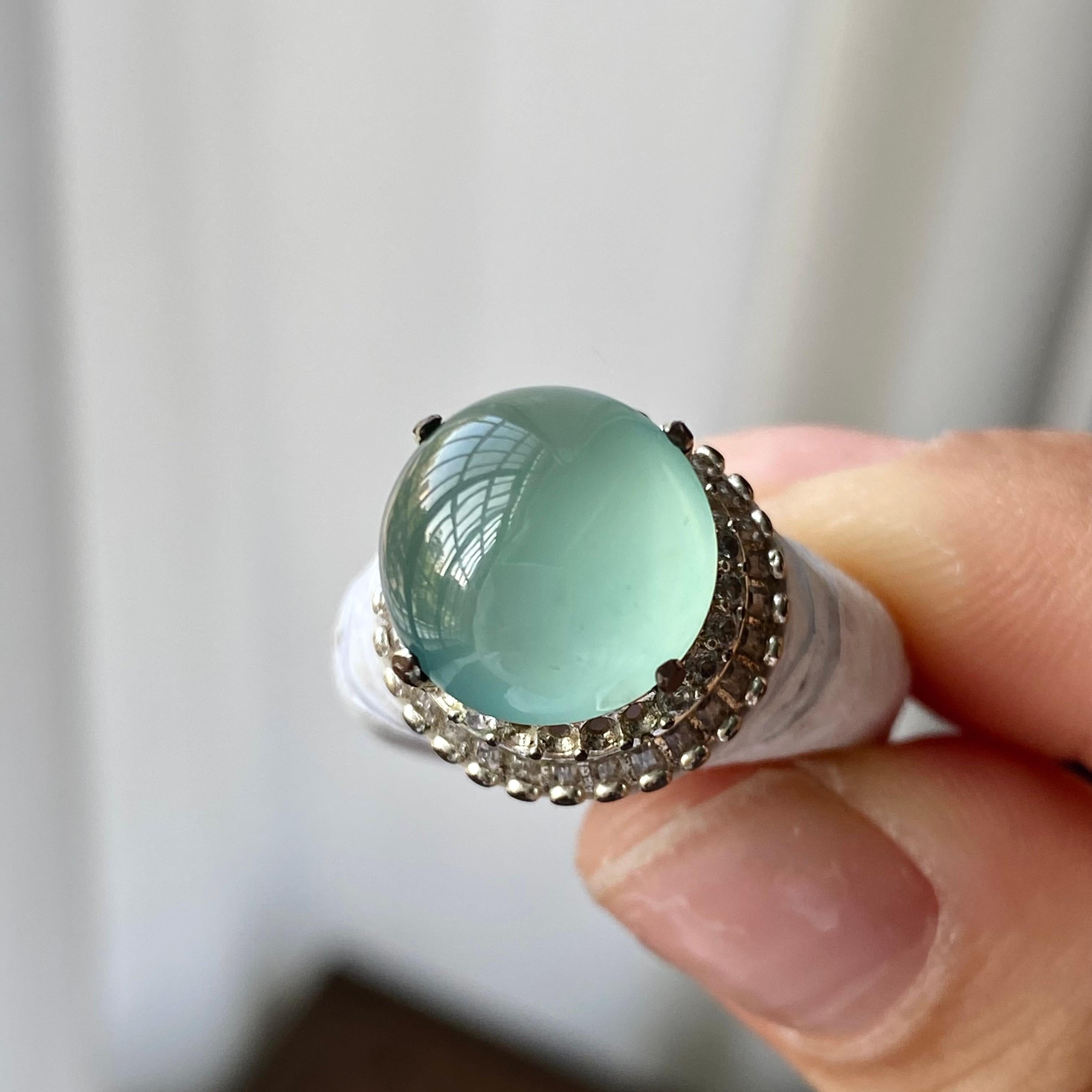 冰种晴底蛋面裸石（yc303873）