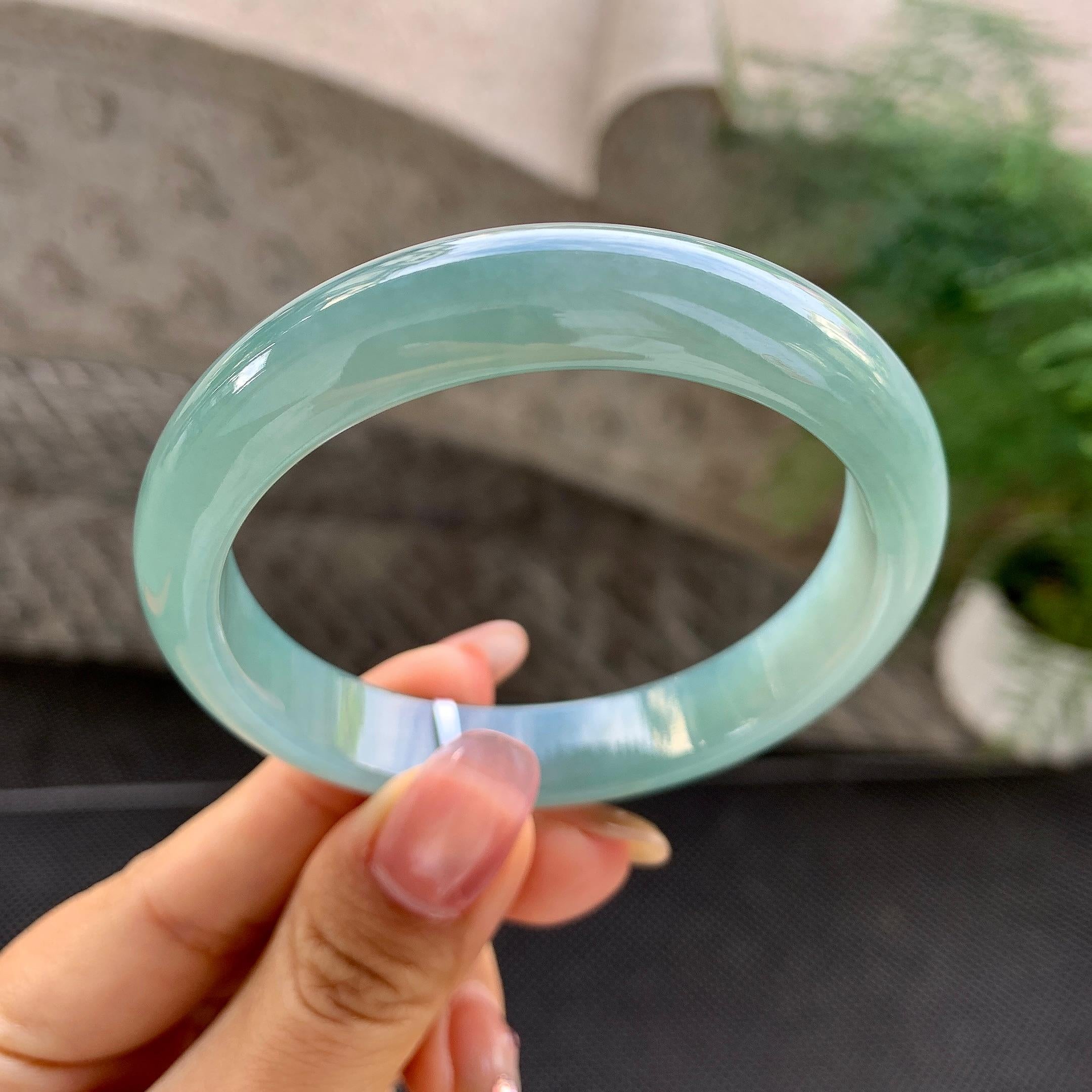 细糯种油青平安镯（56.5mm）（yc288666）