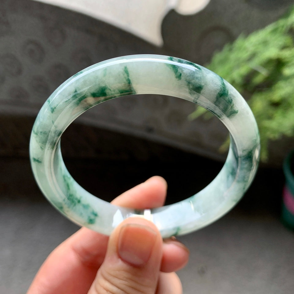 糯种飘花平安镯（56.6mm）（yc098965）