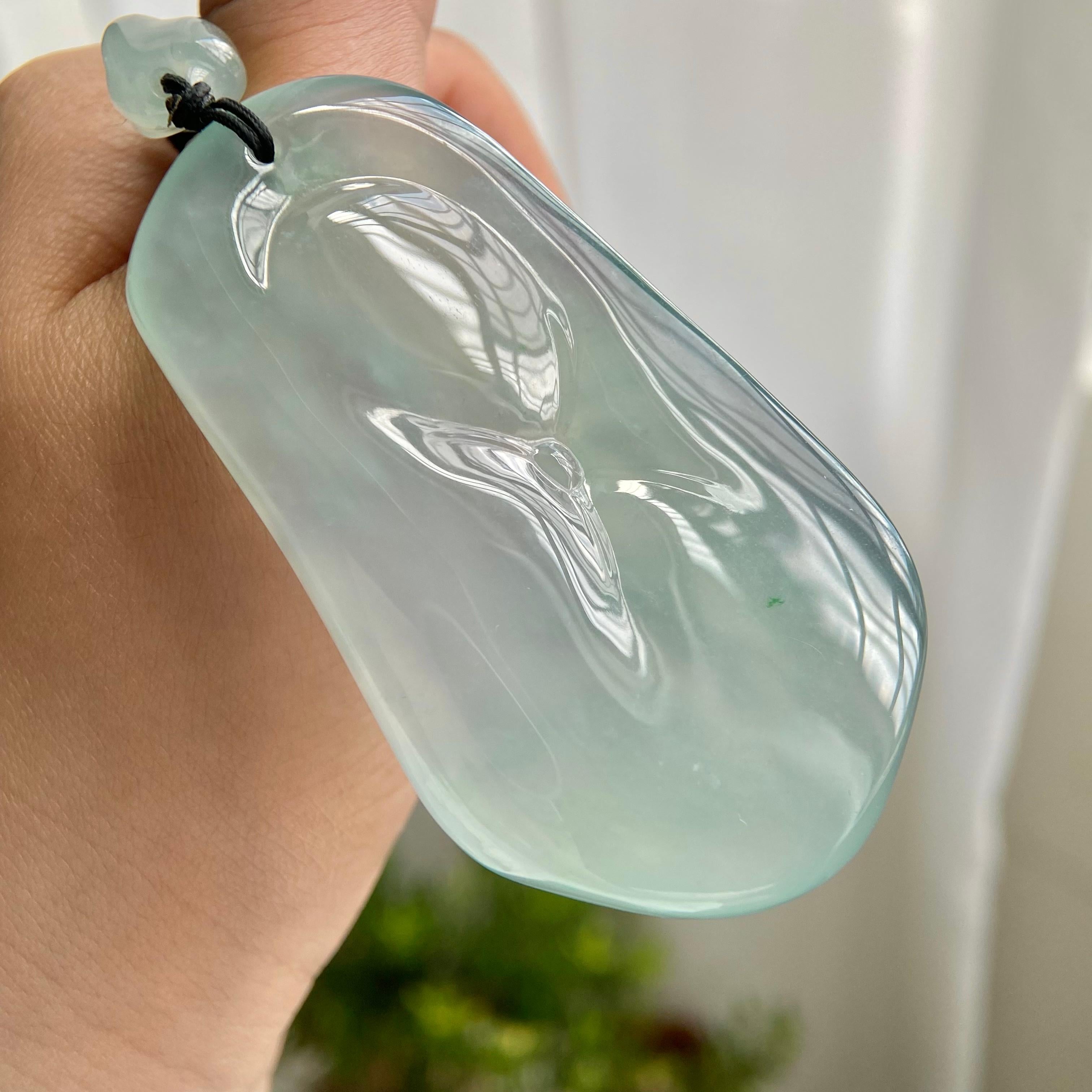 冰种晴底度母牌吊坠（yc216312）