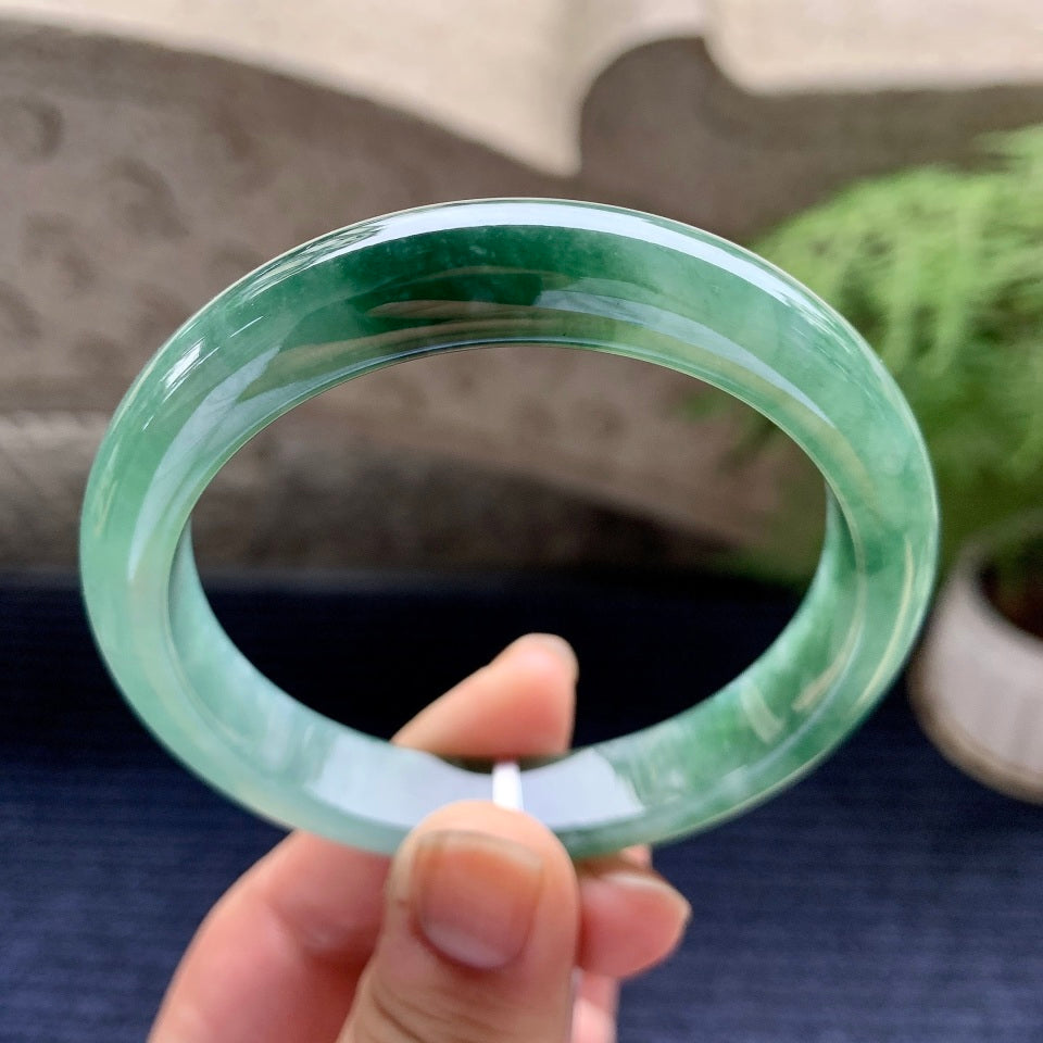 细糯种飘花平安镯（58mm）（yc089231）