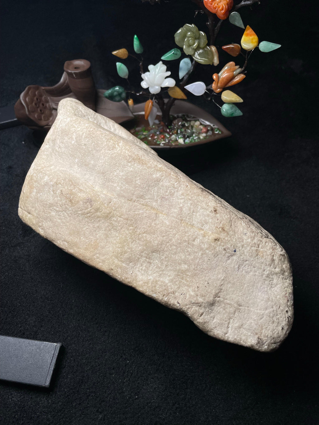 极品木那开窗桃花春手镯料（yc496994）