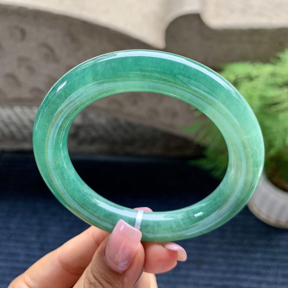 细糯种油青圆条手镯（57.1mm）（yc093336）
