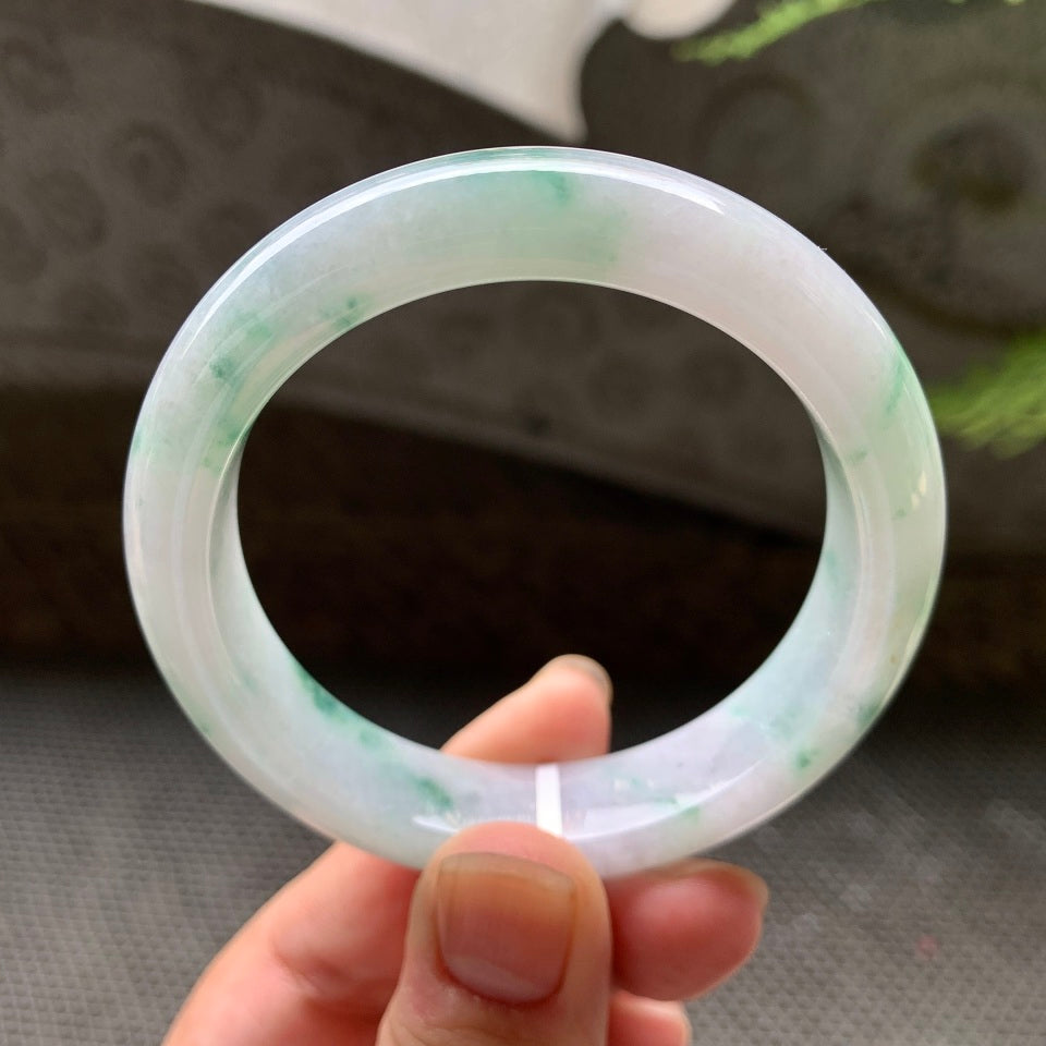 糯化飘花平安镯（52.4mm）（yc029089）