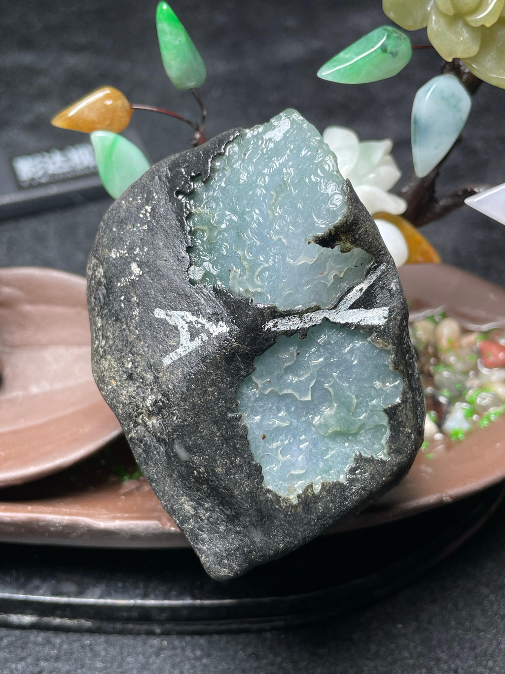莫莫亮开窗冰底飘花牌子料（yc532075）