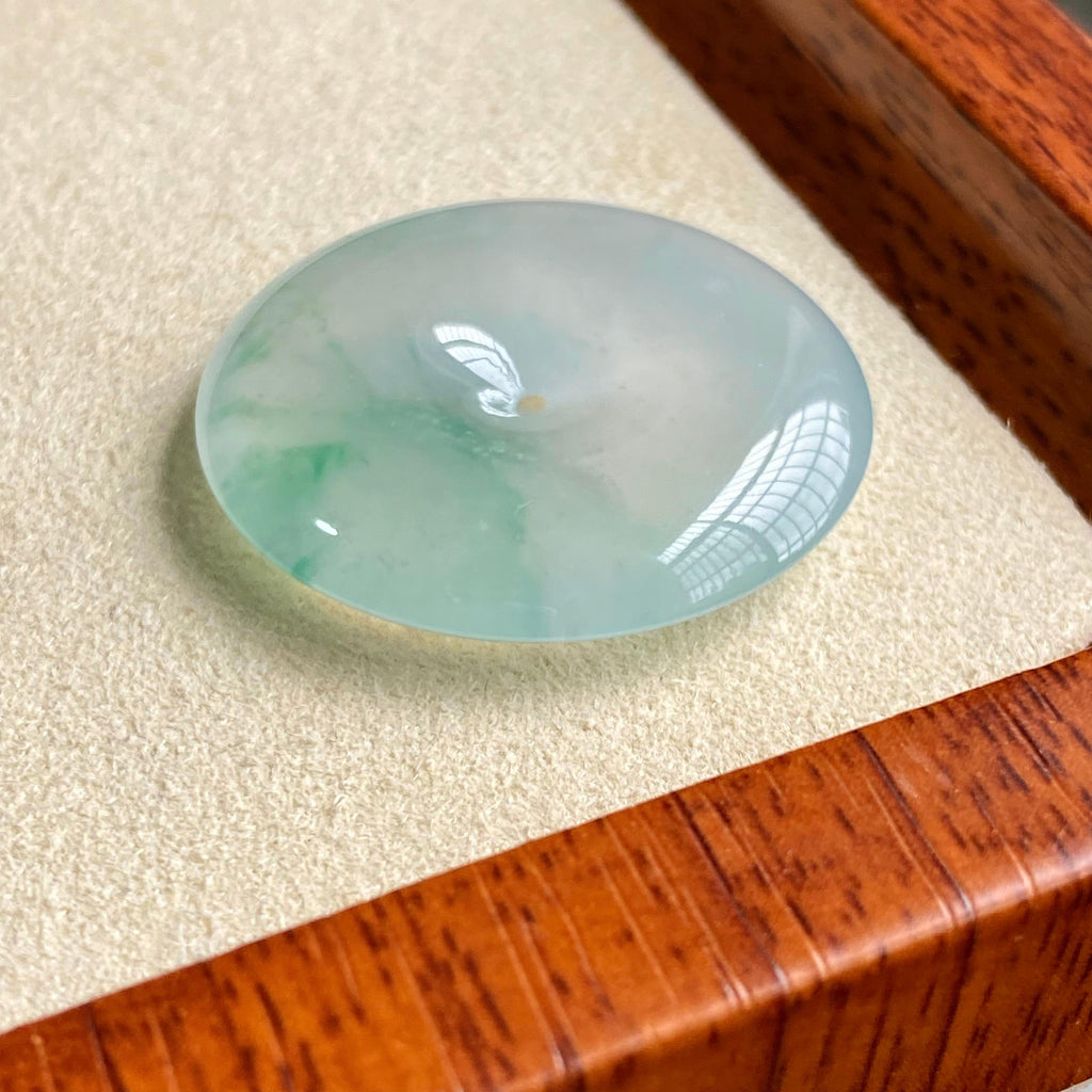 冰种飘金丝阳绿平安扣吊坠（yc196848）