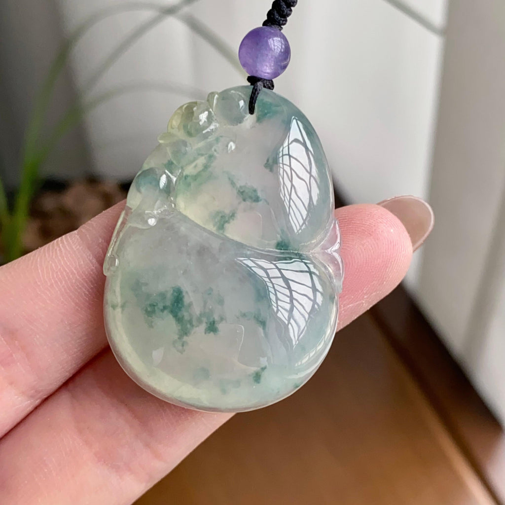 冰种飘花葫芦吊坠（yc260816）