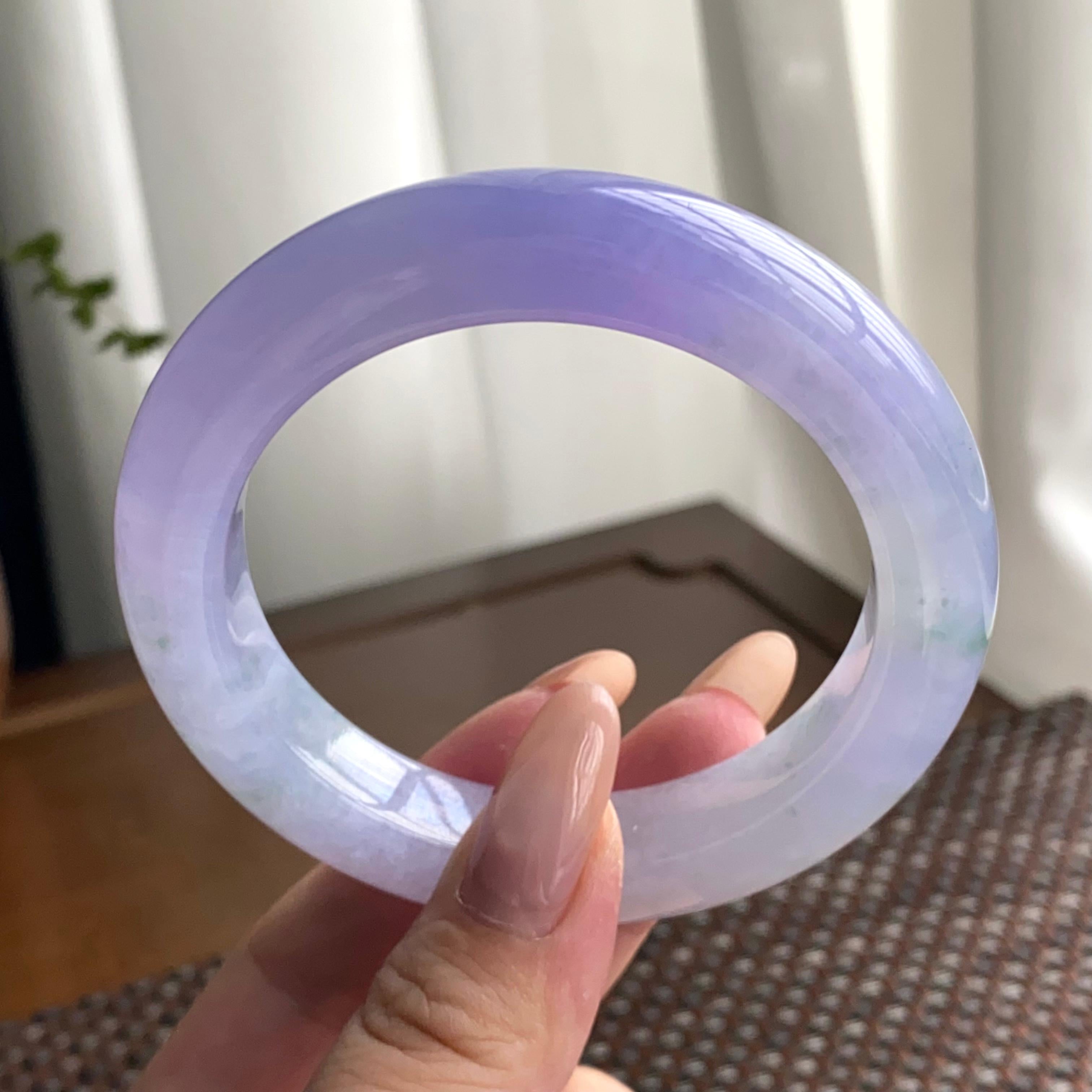 糯冰种春彩平安镯（56圈）（yc247431）