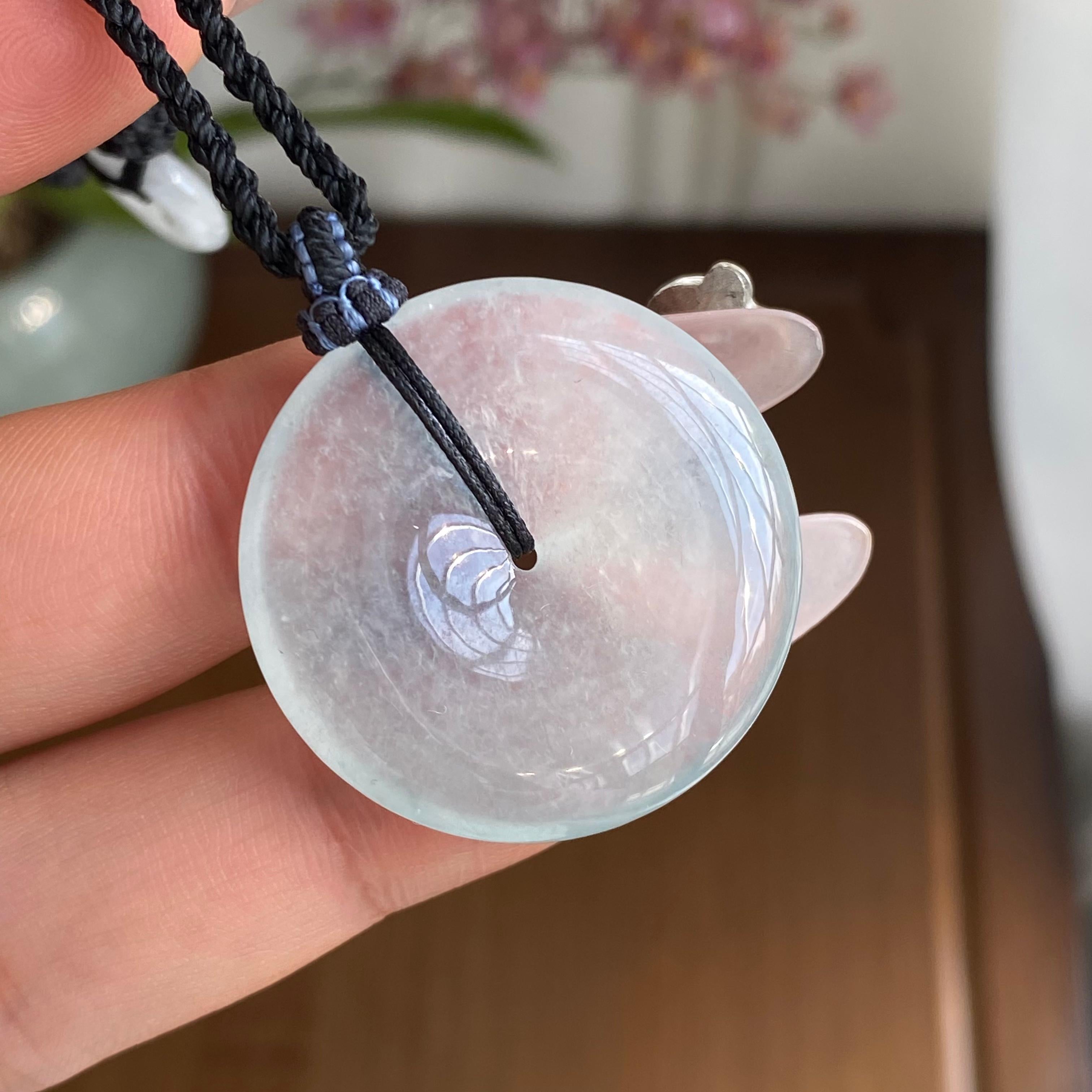 冰种晴底平安扣吊坠（yc303162）