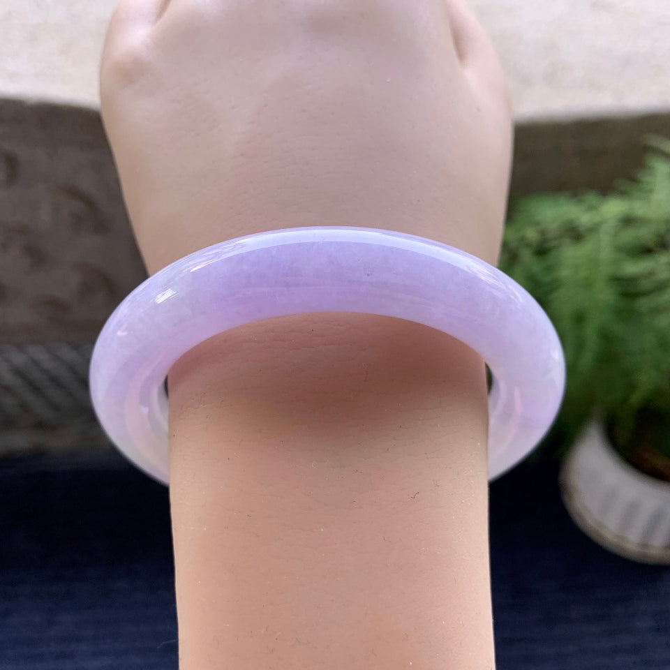 细糯种紫罗兰圆条手镯（55.4mm）（yc093806）