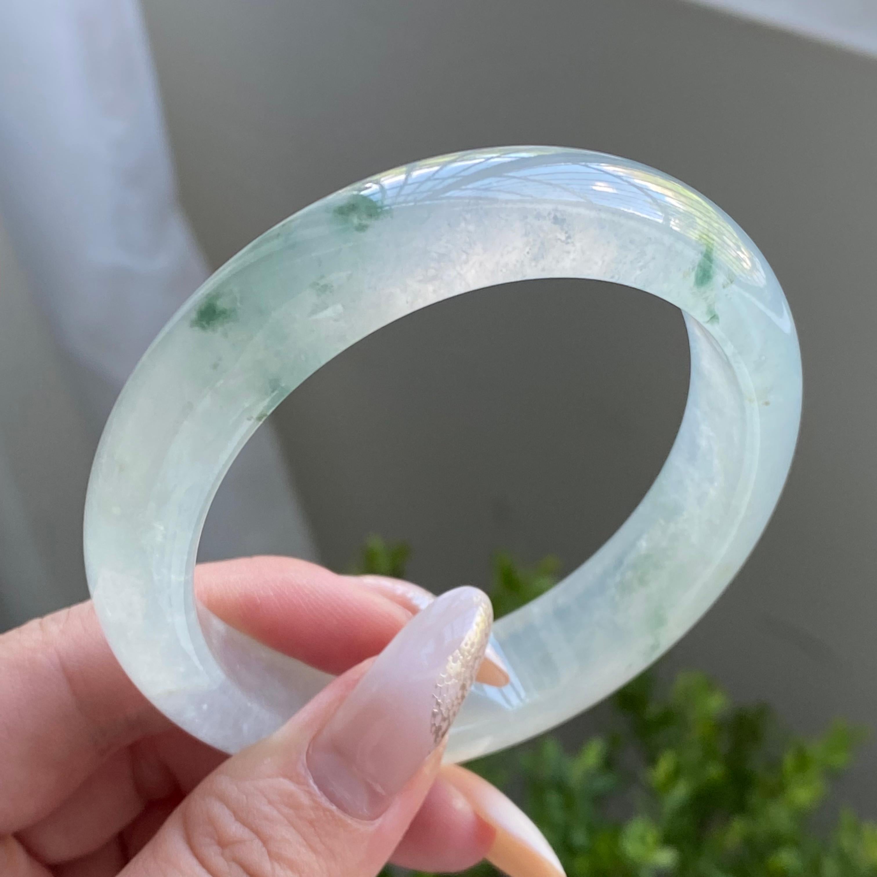 冰种飘花平安镯（57圈）（yc225911）