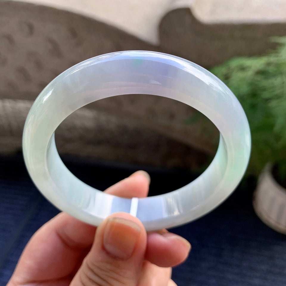 糯冰种春彩平安镯（56.3mm）（yc106859）