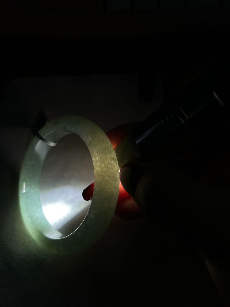 细糯种晴底平安镯（54.6mm）（yc100703）