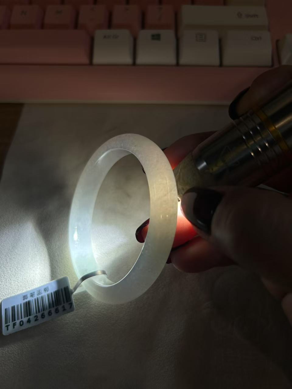 糯冰种无色贵妃手镯（52.5mm）（yc093431）