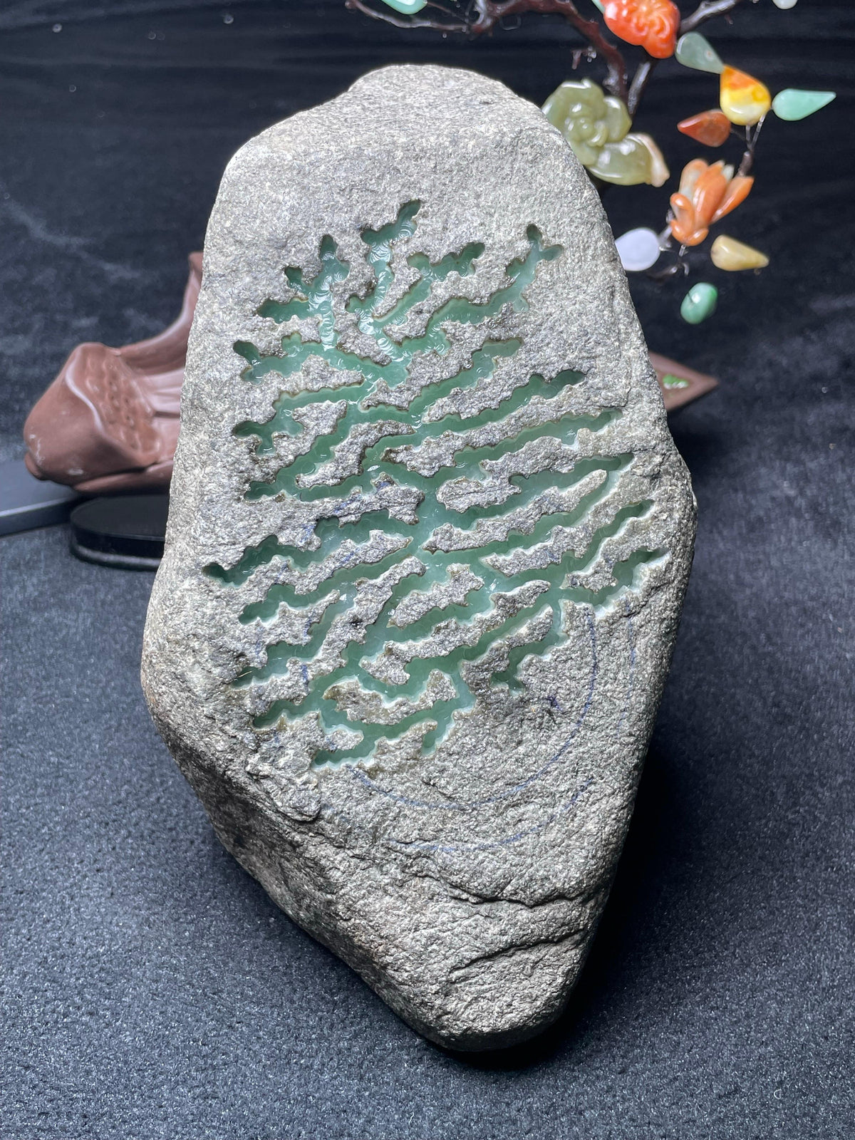 莫西沙开窗晴底手镯料（yc692707）