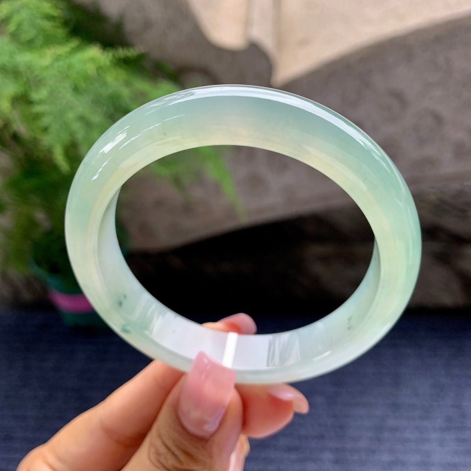 糯冰种晴水平安镯（58mm）（yc097387）