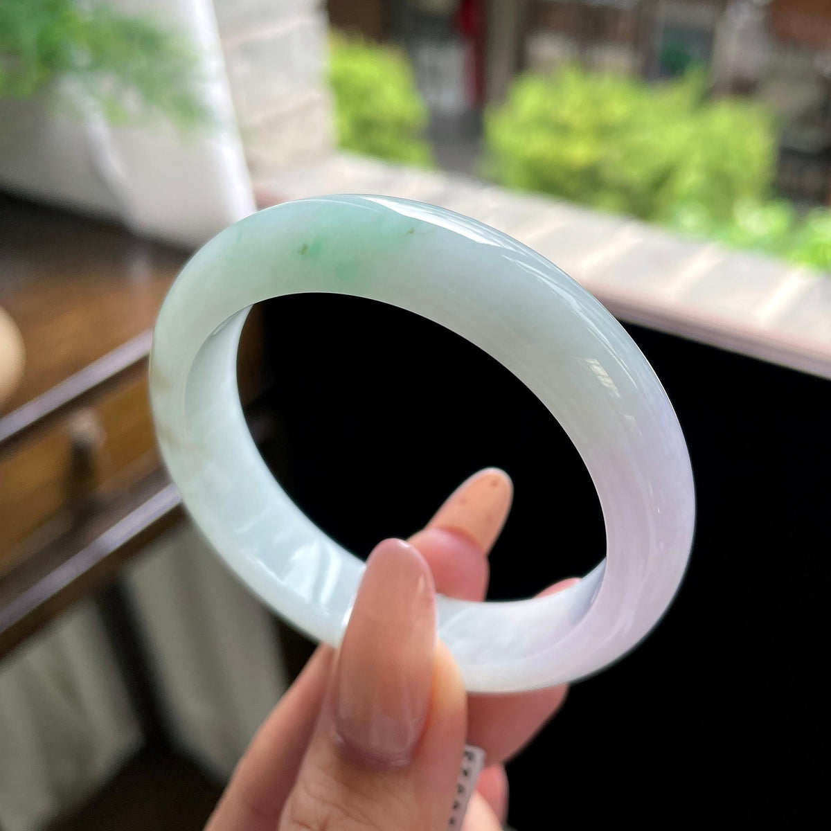 秒杀 小圈口 细糯种淡春彩正圈平安镯 52.2圈 天然缅甸A货翡翠（yc703299）