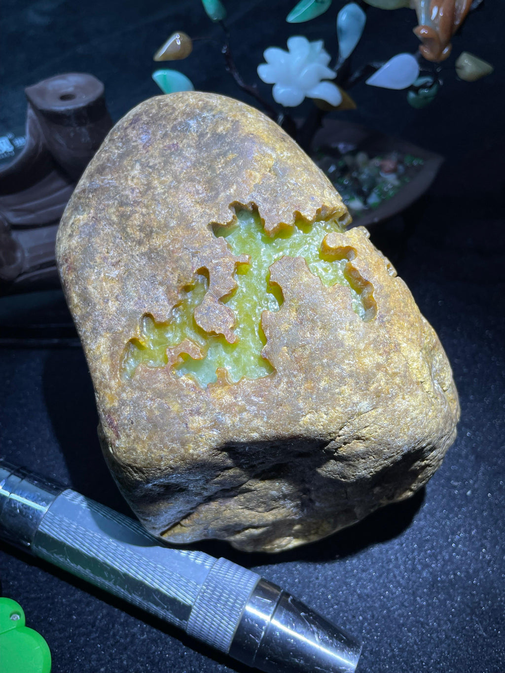 大马坎黄加绿开窗料（yc705967）