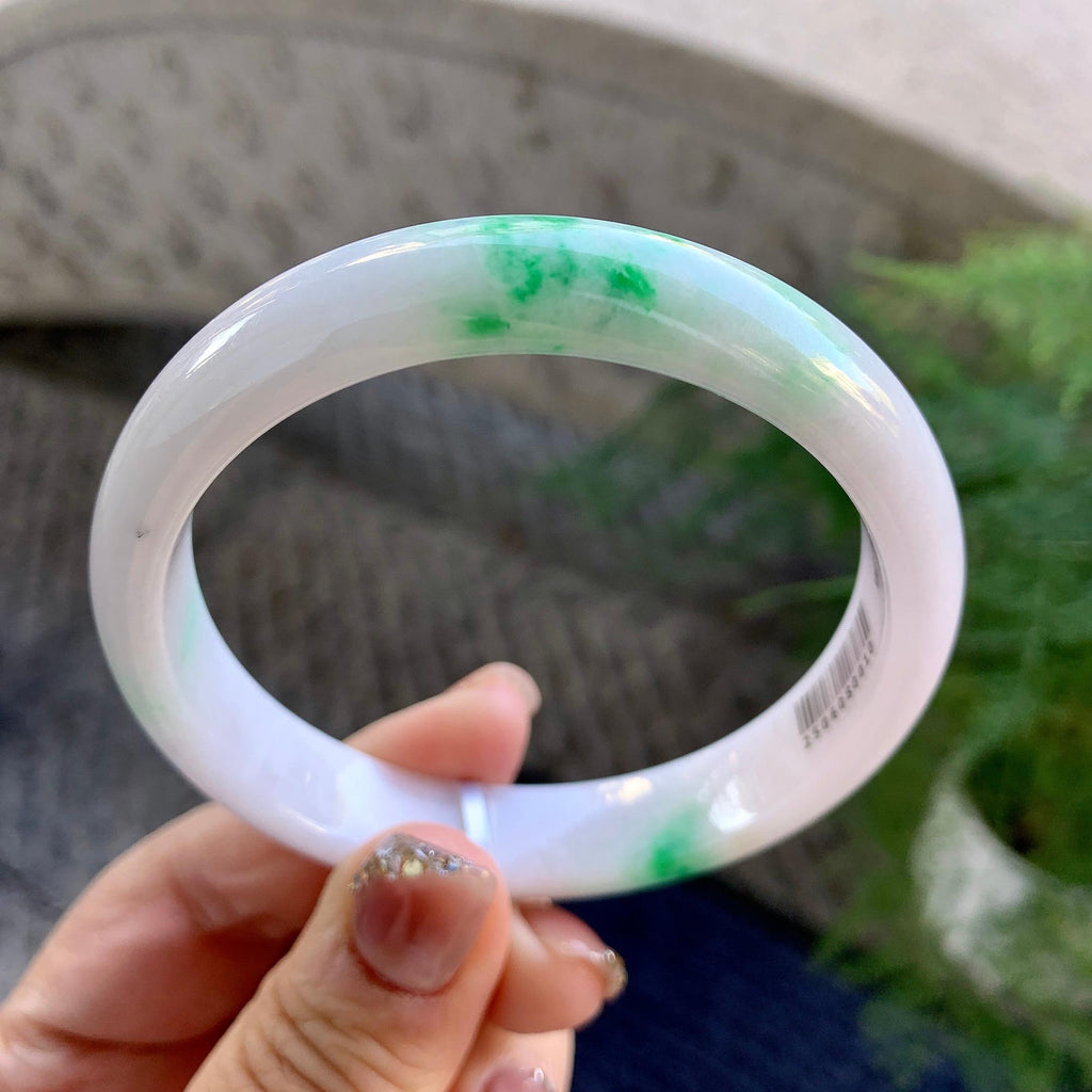 糯种翠绿平安镯（59.8mm）（yc274592）