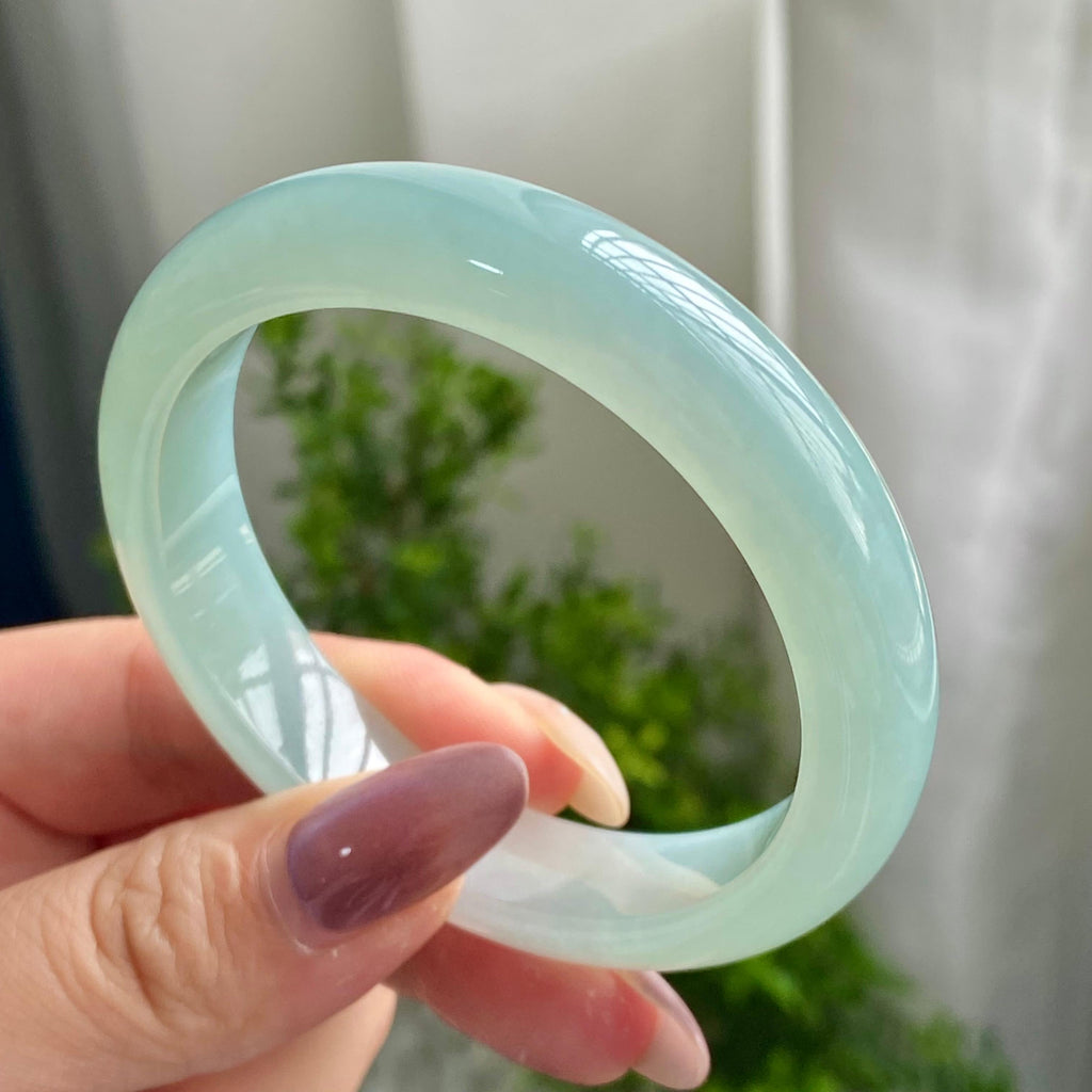 糯冰种晴底平安镯（53圈）（yc200540）