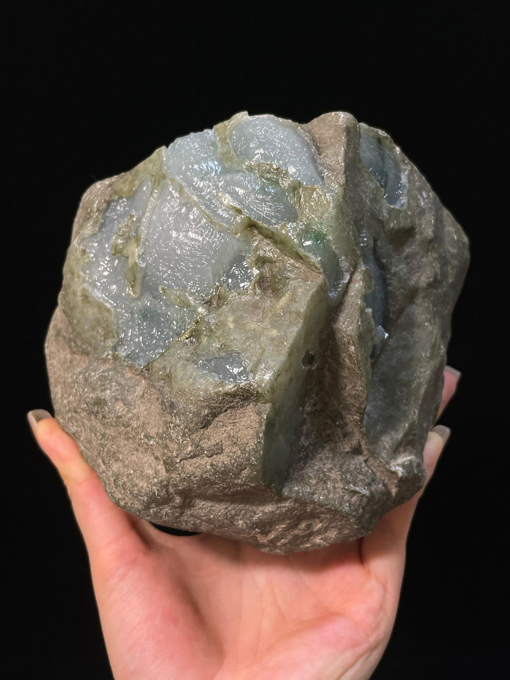 老坑莫西沙冰飘花开窗料（yc335807）