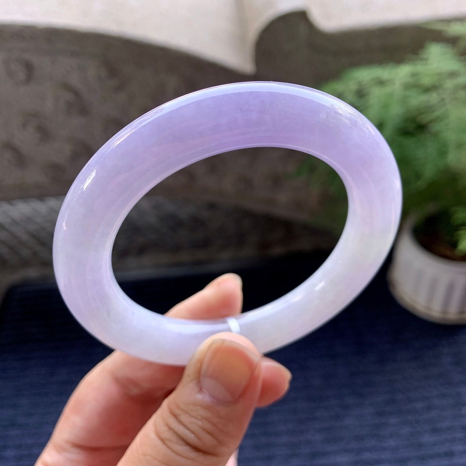 细糯种紫罗兰圆条手镯（55.4mm）（yc093806）