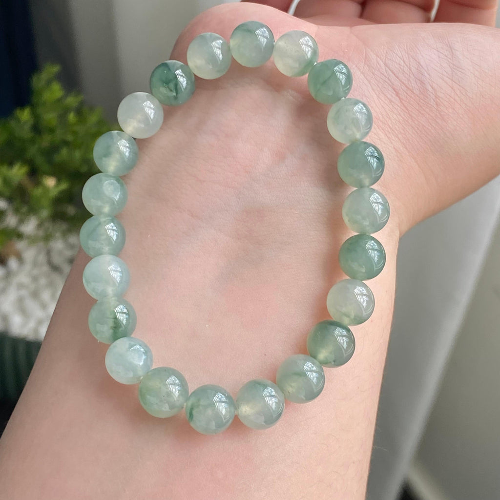 冰种飘花单圈手串（22颗）（yc213868）