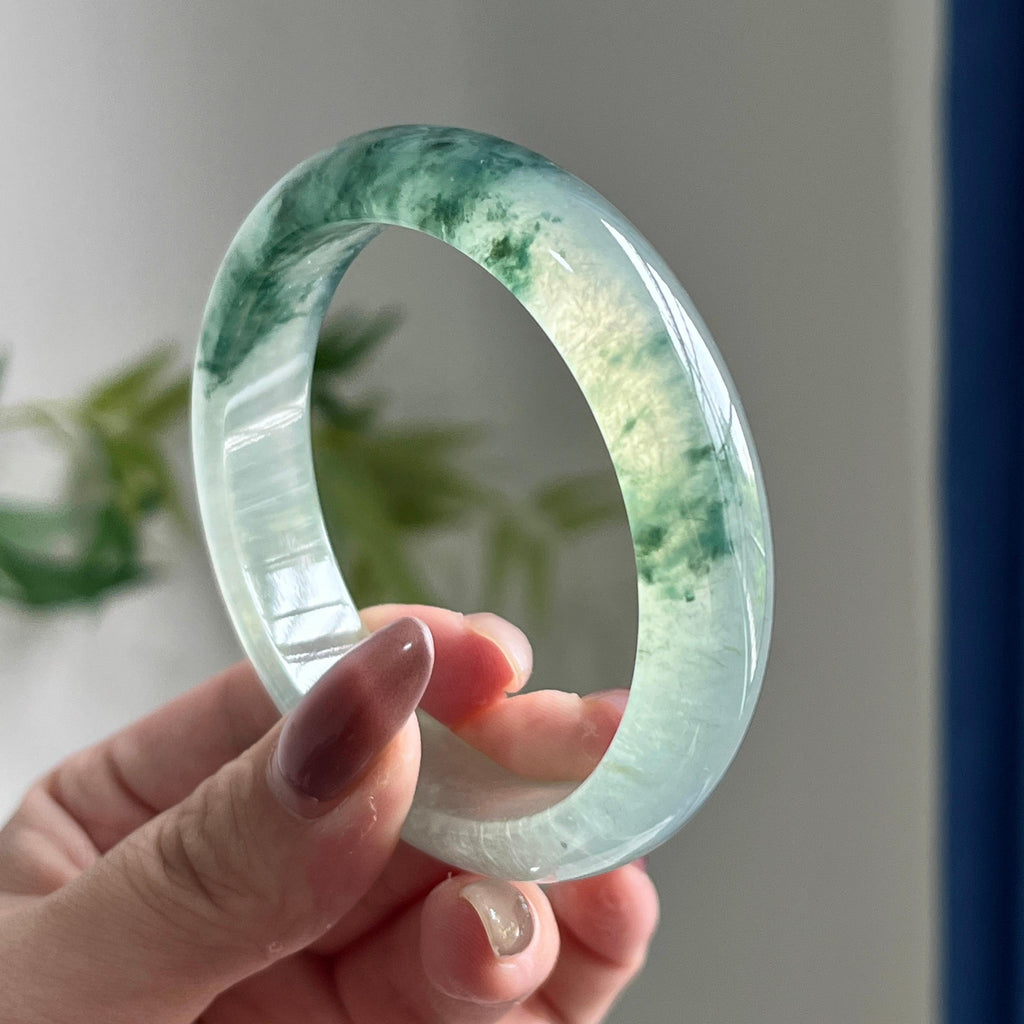 冰种飘花平安镯（56圈）（yc197939）