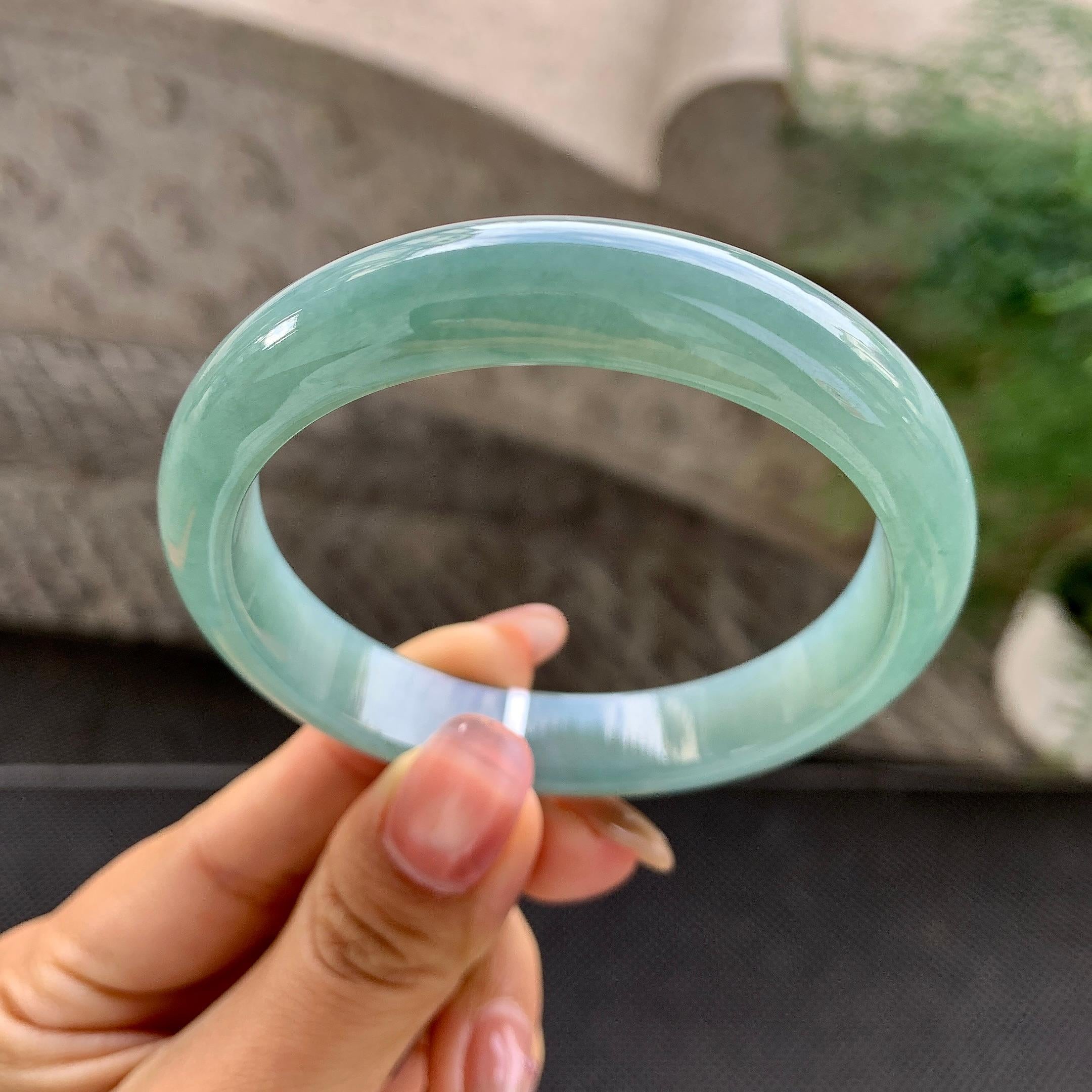 细糯种油青平安镯（56.5mm）（yc288666）