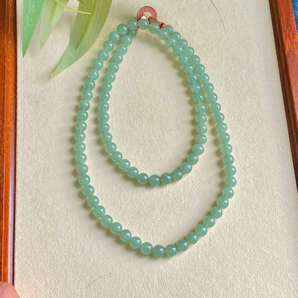 冰种晴底珠链（88颗）（yc196115）