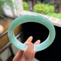 细糯种果绿正圈平安镯 56圈（yc709481）