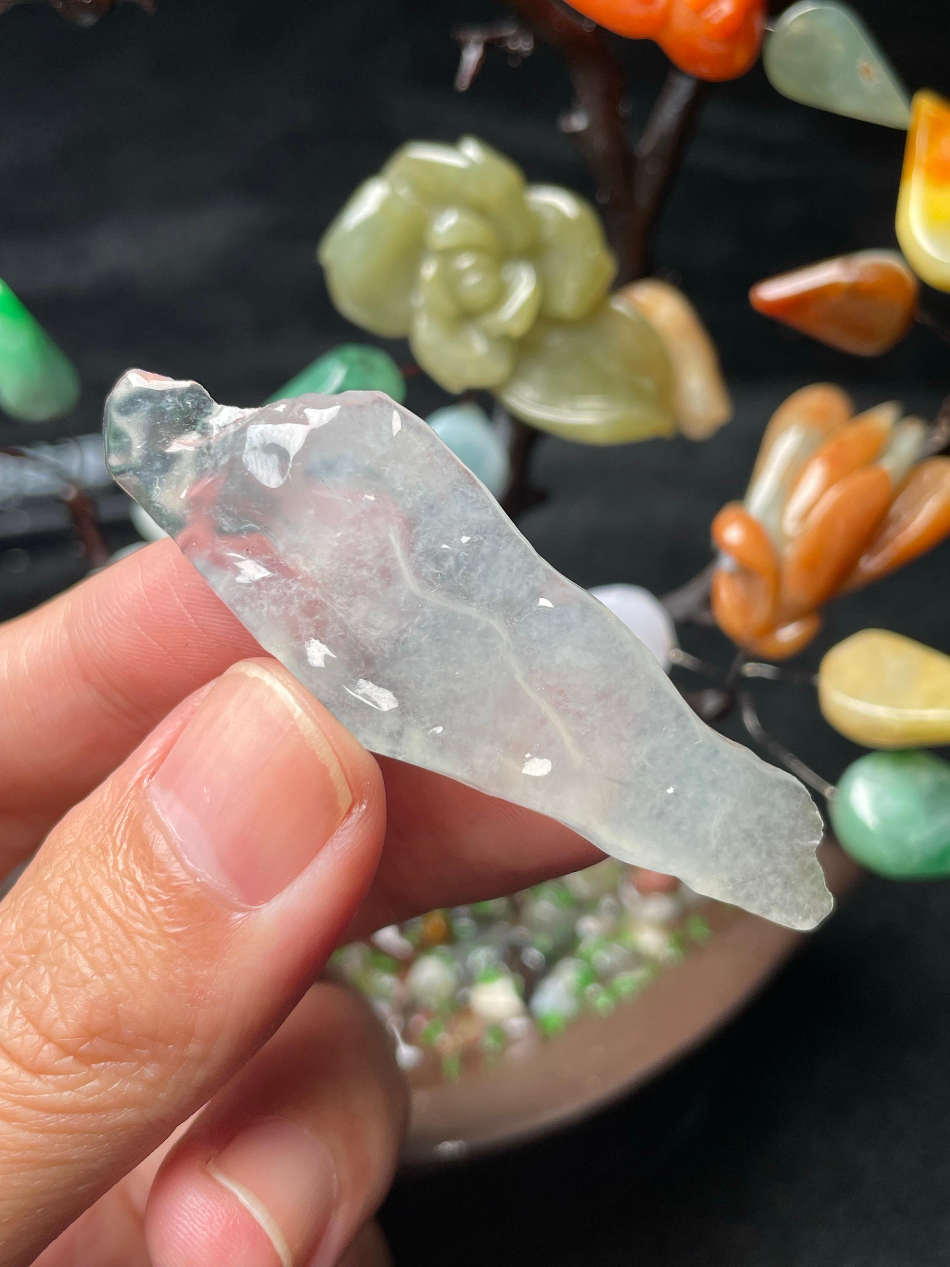 高冰雪花棉随形挂件料（yc503351）