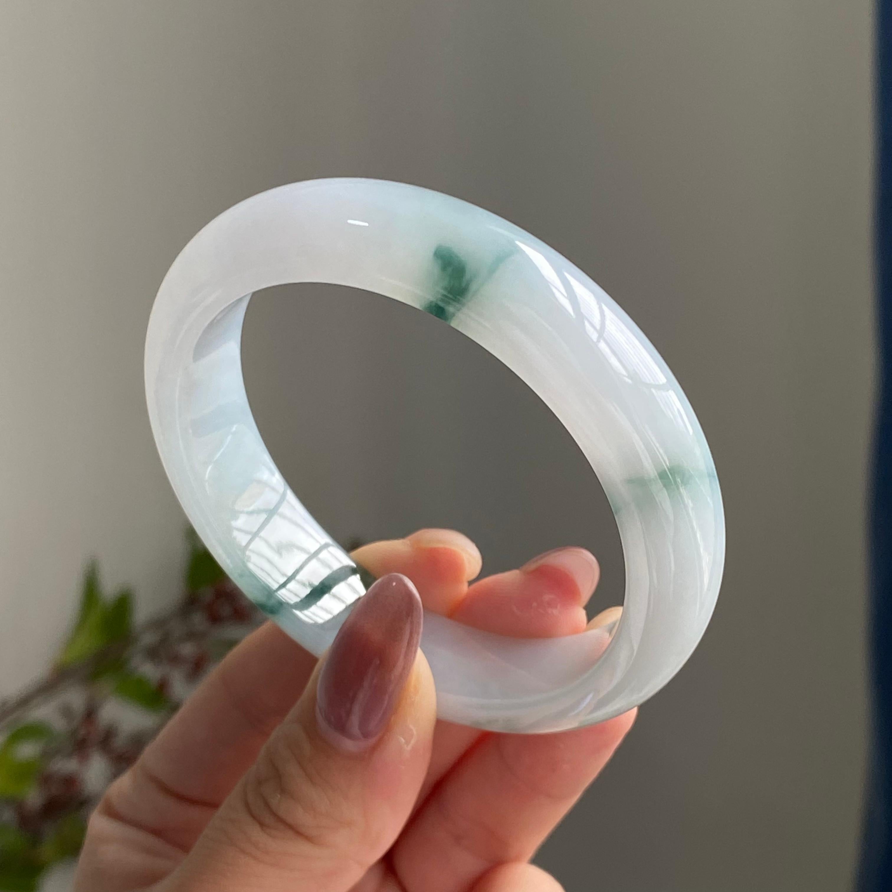 细糯种飘花平安镯手镯（56圈）（yc196860）