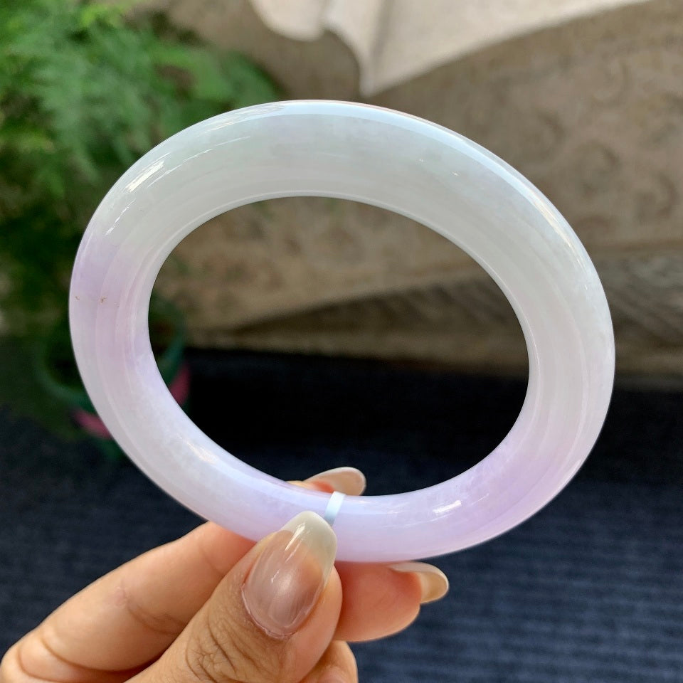 糯种淡紫罗兰圆条手镯（57.5mm）（yc079196）