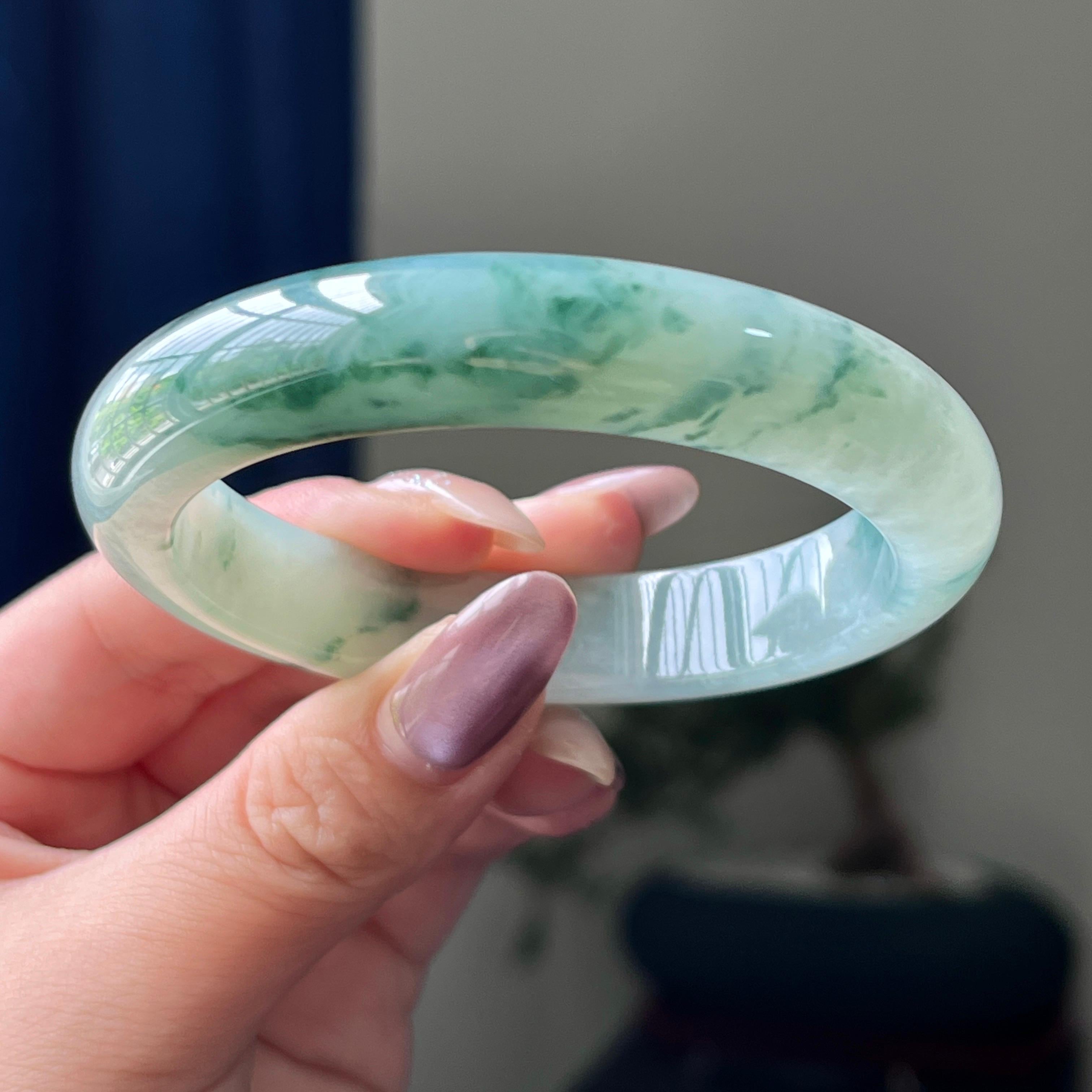 细糯种飘花平安镯（57圈）（yc198090）