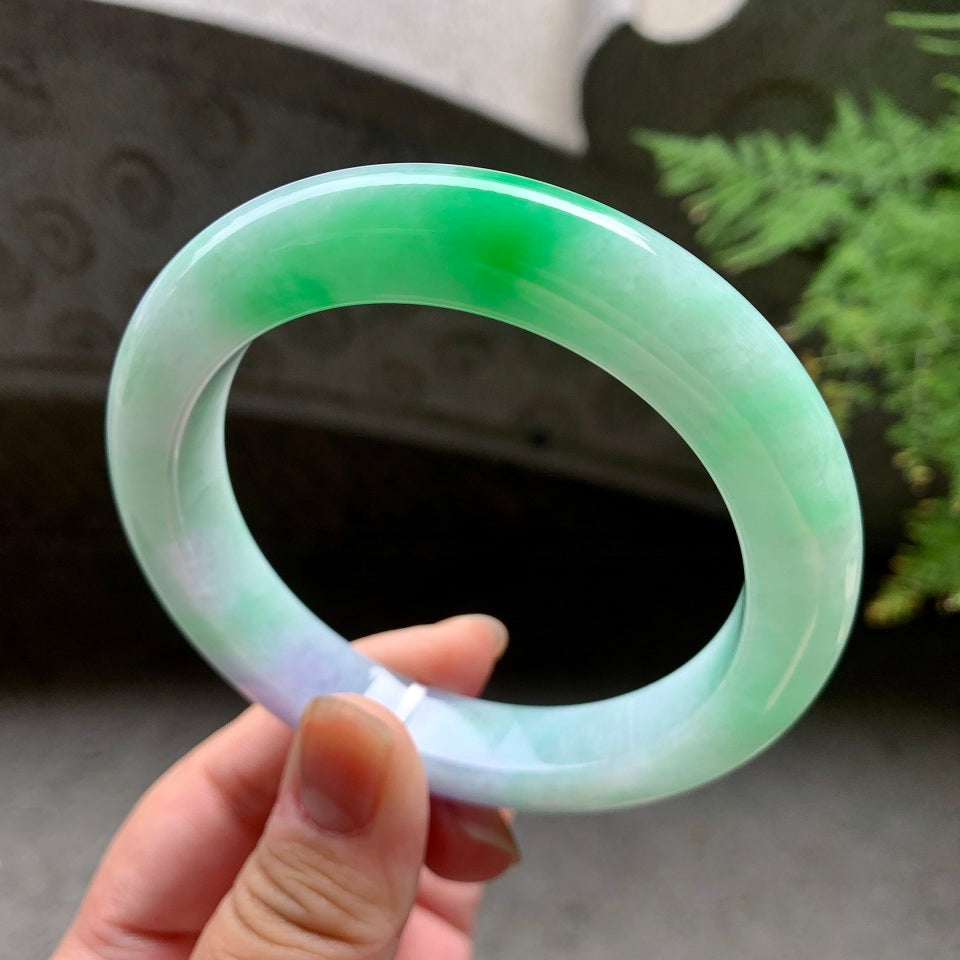 细糯种春彩平安镯（63mm）（yc097041）