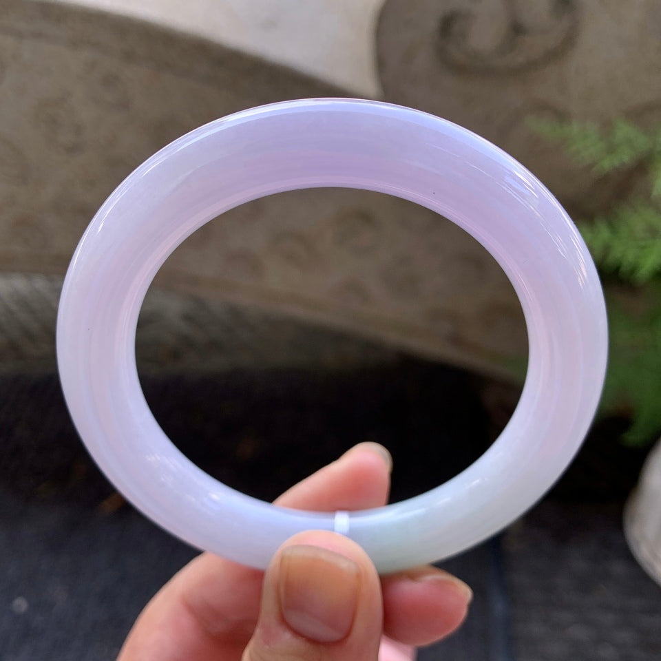 糯化淡春彩圆条手镯（56.6mm）（yc029136）