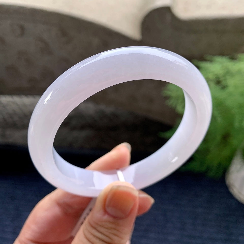 细糯种淡粉底平安镯（59mm）（yc096224）