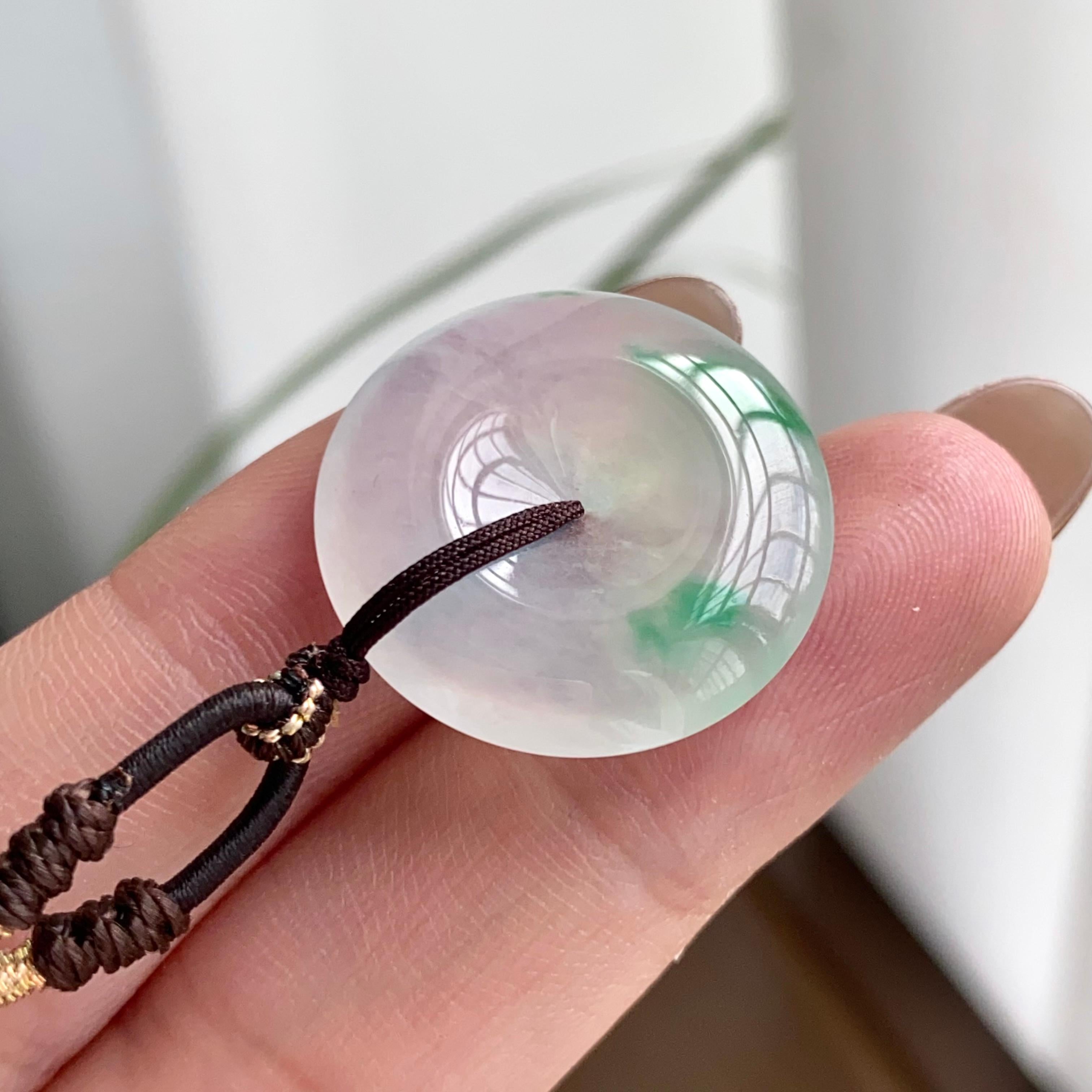 冰种飘花平安扣吊坠（yc262759）