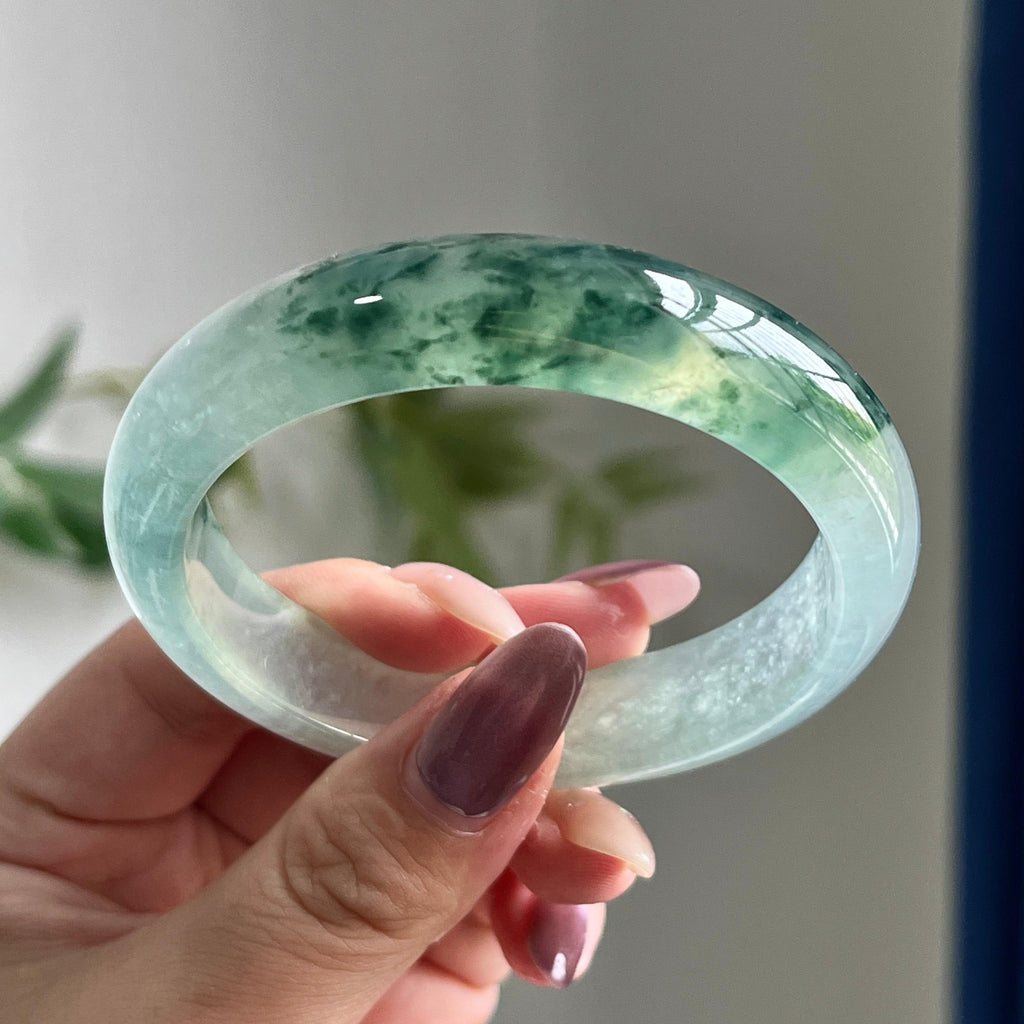 冰种飘花平安镯（56圈）（yc197939）