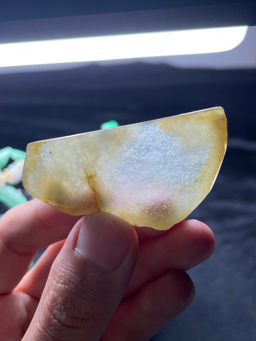 黄翡雪花棉片料（yc708084）